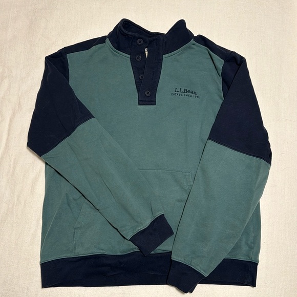 L.L.Bean Quarter button up (mens L) - Picture 1 of 7